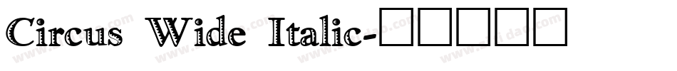 Circus Wide Italic字体转换